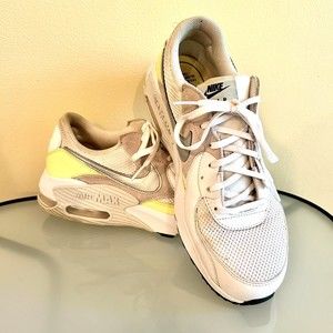 Nike Air Max Excee Shoes White Grey Black Yellow CD5432-111 Women Size 11